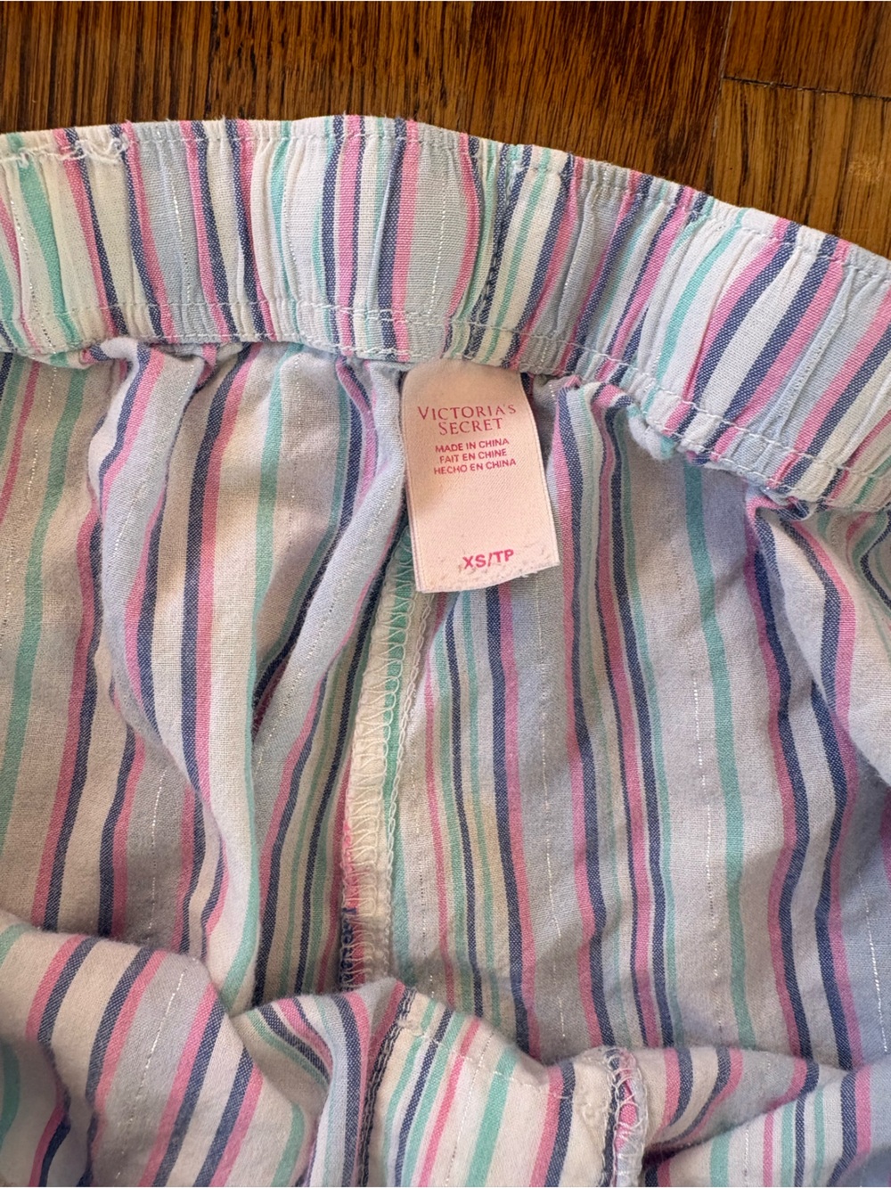 Vintage Y2K Victoria's Secret Pink Purple and White Striped Pajama Pants - Picture 2 of 3